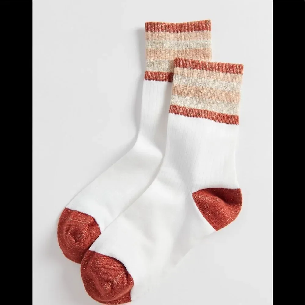 NEW (3) Urban Outfitters Women's Metallic Crew Socks Set of 3
